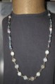 Silver Wire Wrapped Frosted Glass Beads